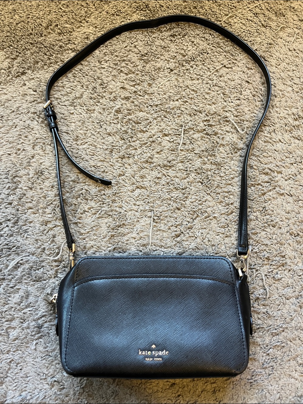 Kate Spade Adjustable Black Crossbody Bag